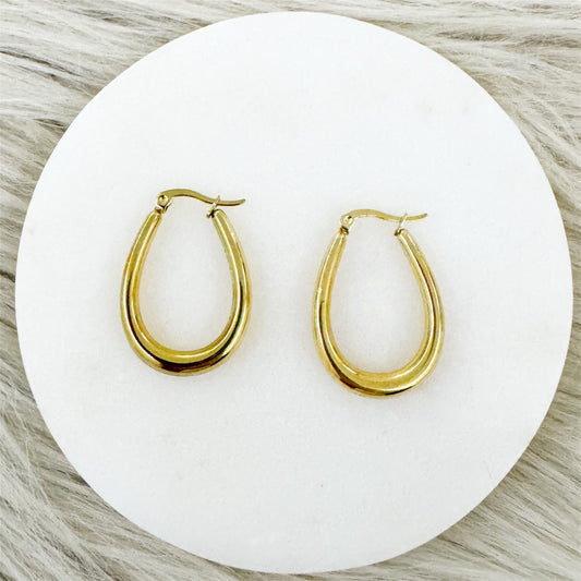 Thin Oval Hoops